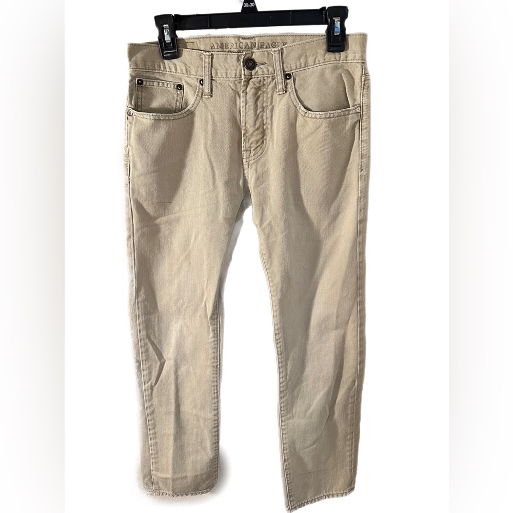Men’s AMERICAN EAGLE 28x30 slim straight tan jeans